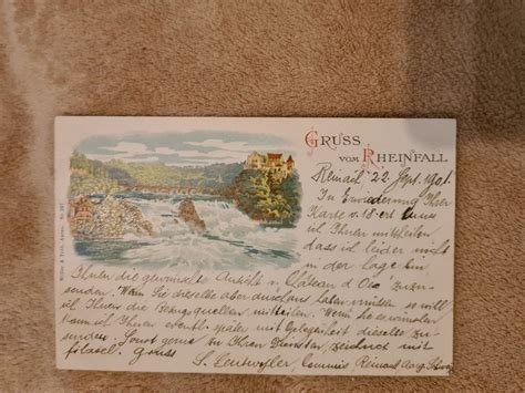 Postkarte Gruss Vom Rheinfall Kaufen Auf Ricardo