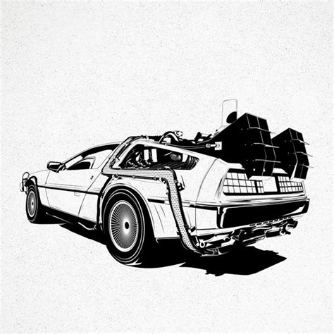 Delorean On Behance Illustration In 2019 Back To The Future Art Art Prints