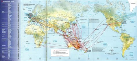 Qantas Flight Route Map