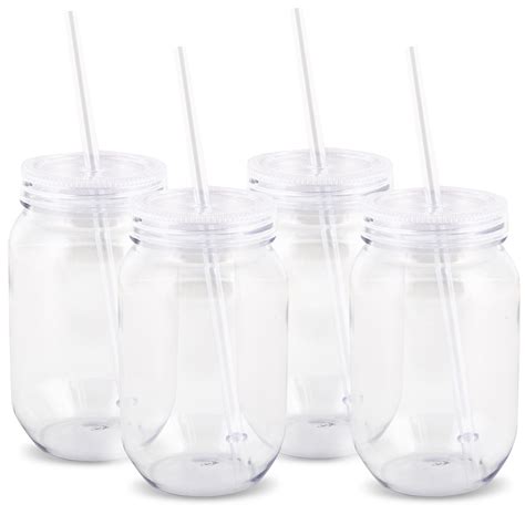 Plastic Mason Jars 16oz. - PartyBell.com