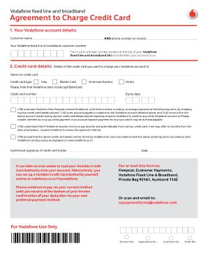 Fillable Online Vodafone Co Vodafone Fixed Line And Broadband Fax Email