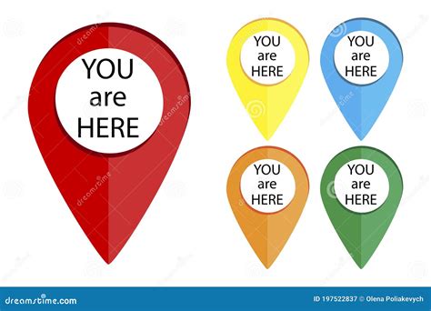 You Are Here Map Markers Vector Illustration | CartoonDealer.com #20239066