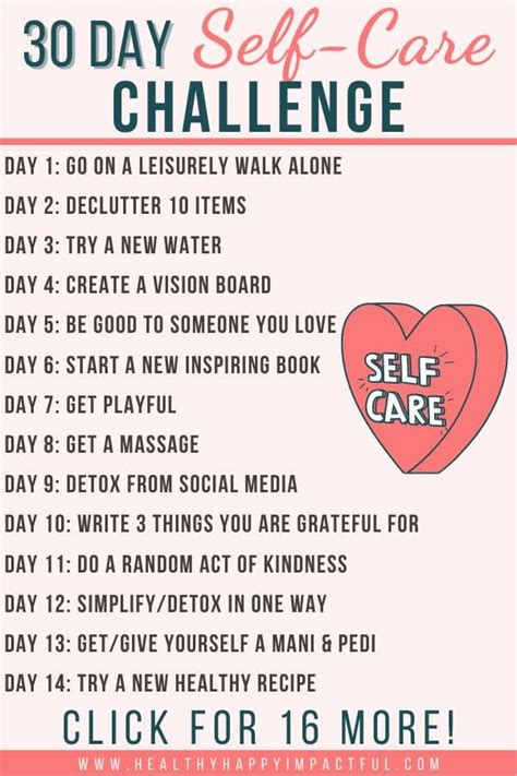 30 Day Self Care Challenge For An Epic Recharge