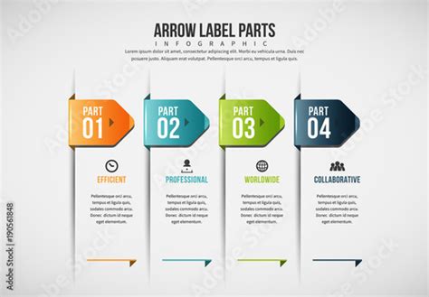 Four Step Arrow Infographic 2 Stock Template Adobe Stock