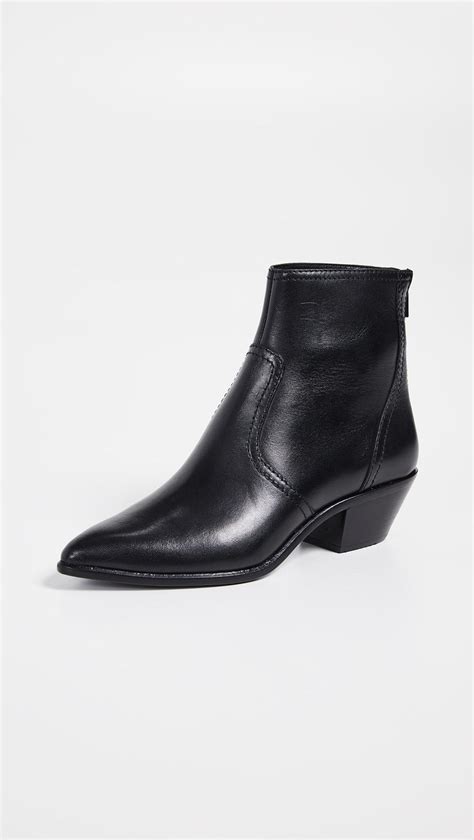 Lyst Loeffler Randall Joni Western Booties In Black