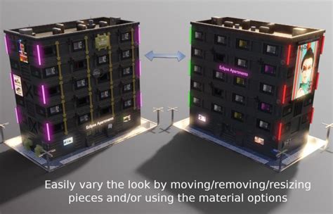 Compact Cyberpunk Apartment Building D Models For Daz Studio And Poser