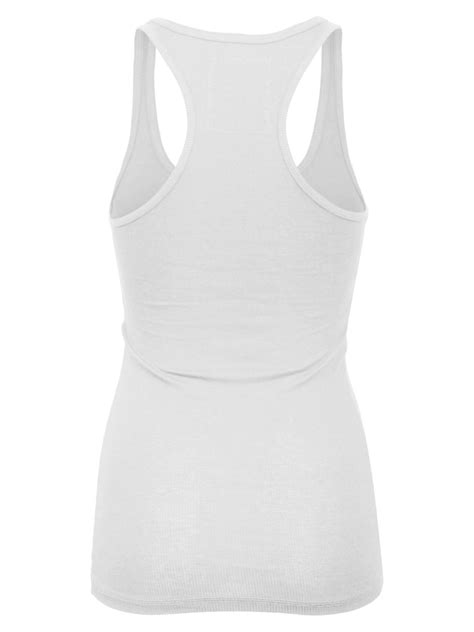 Kogmo Womens Basic Cotton Ribbed Knit Racerback Tank Top 3 Pack S Xl