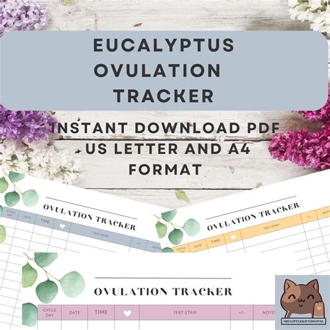 Ovulation Cycle Chart Tracker Ovulation Test Strips Log Book Etsy