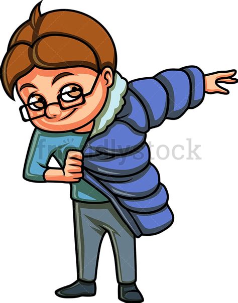 Cartoon Winter Boy Traveling Vector Clipart Friendlystock Off