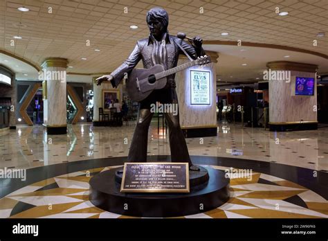 A Statue Of Elvis Presley Inside Westgate Resort In Las Vegas Nevada