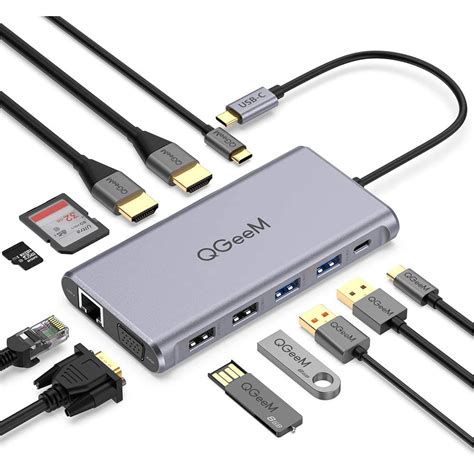 B Hub Usb C Qgeem Trong Sang Hdmi K Vga P Usb Type C S C