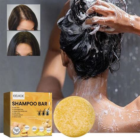 EELHOE Ginger Shampoo Soap Anti Hair Loss Repair Damaged Growth Hair