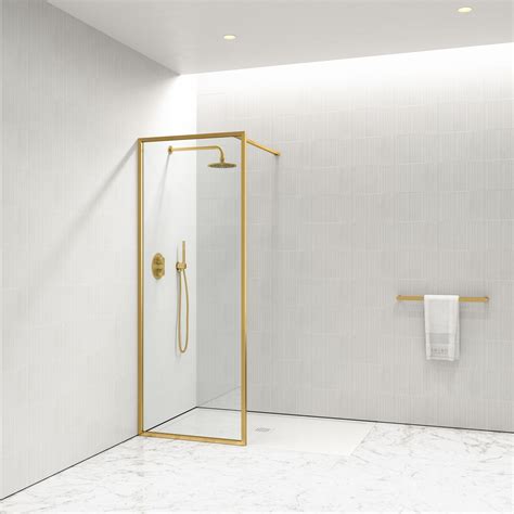 Designo Brushed Gold Shower Enclosure 1700 X 900mm Lusso