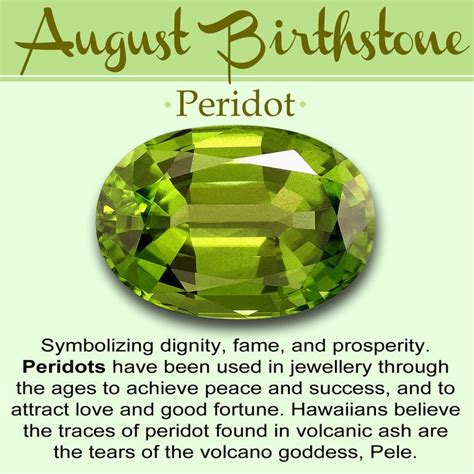 August Birthstone Color And Meaning