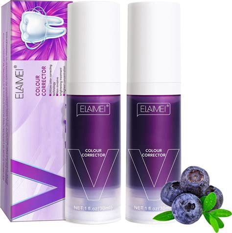 Dentifrice violet Sérum correcteur de couleur dentaire en formule