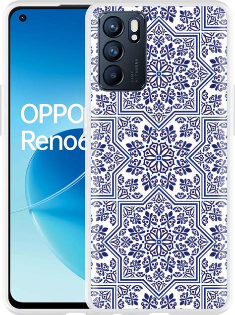 Oppo Reno6 5G Hoesje Delfts Blauw II Designed By Cazy Bol