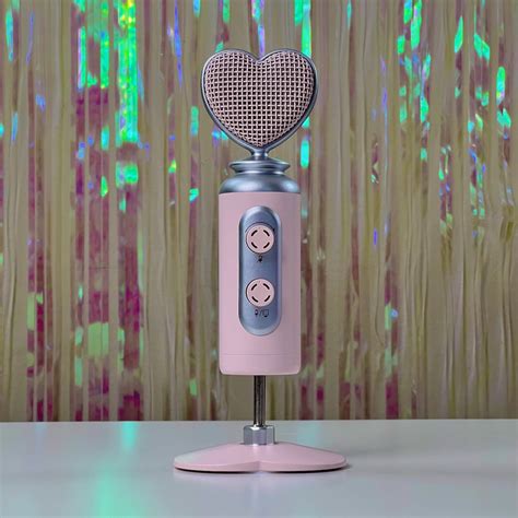 Heart Shaped Usb Microphone Kawaii Lighting