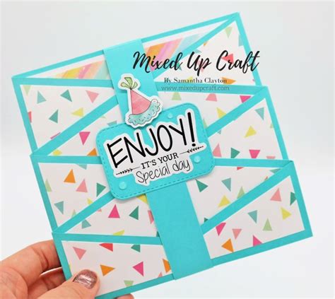 Large Zig Zag Fold Card Mixed Up Craft