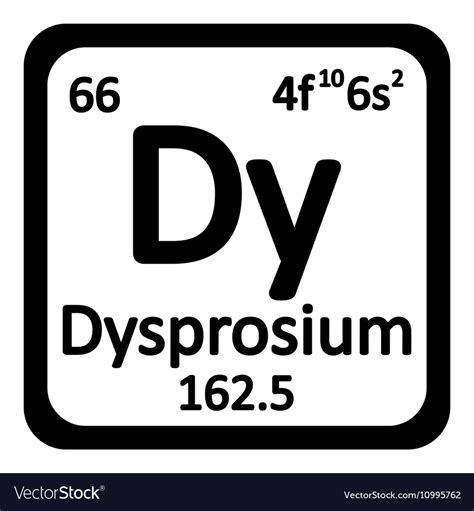 Periodic table element terbium icon Royalty Free Vector