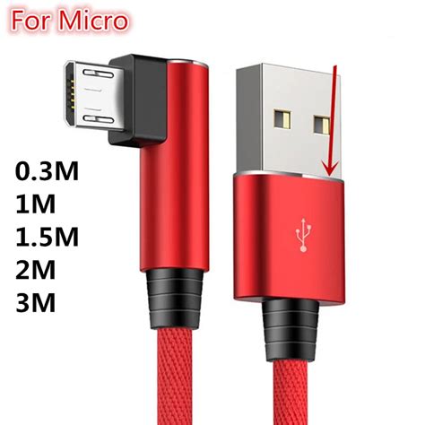 Cable Micro Usb de nailon trenzado cable de datos de carga rápida para