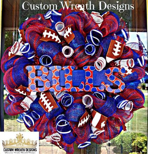 Deco Mesh Buffalo Bills Wreath By Lilmaddydesigns On Etsylove It