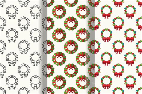 Premium Vector Pack Of Colorful Seamless Vector Patterns Of Christmas