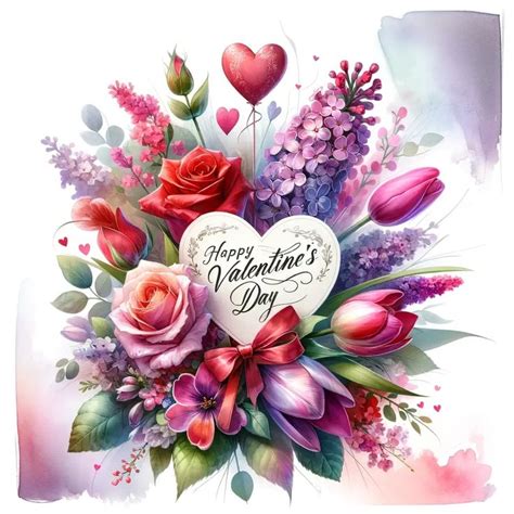 Valentinstag Blumen Aquarell Bild Liebe In Bl Te Wunderbare Bilder