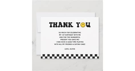 One Happy Dude Boy 1st Birthday Party Thank You Card Zazzle