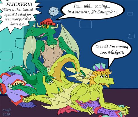 Rule 34 Blazing Dragons Dragon Flicker Green Skin Princess Flame Reptile Straight Swift