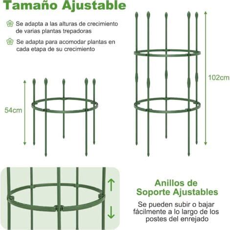 Costway Juego De Enrejados Para Jard N Soportes Para Plantas