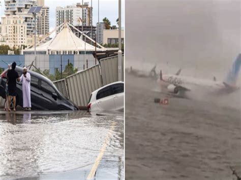 Dubai Rains Airport Flooded Flights Diverted Heavy Rain Dubai Rains