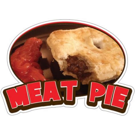 Signmission 8 In Decal Concession Stand Food Truck Sticker Meat Pie