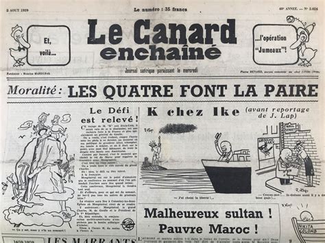N° 2024 Du Canard Enchaîné - 5 Août 1959 | Couac