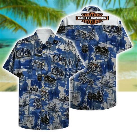 Aloha Hawaiian Harley Davidson Shirt Motorcycles Shirt Etsy