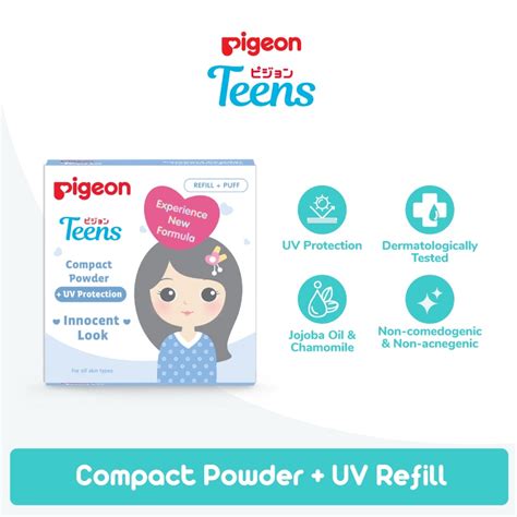 Jual Pigeon Teens Refill Compact Powder Uv Protection Gr Refill