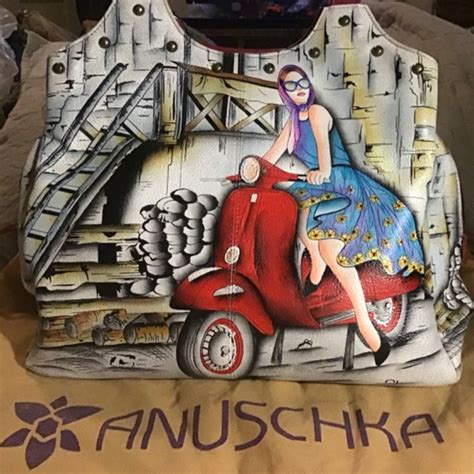 Anuschka Bags Anushka Hand Painted Leather Shoulder Bag Beautiful