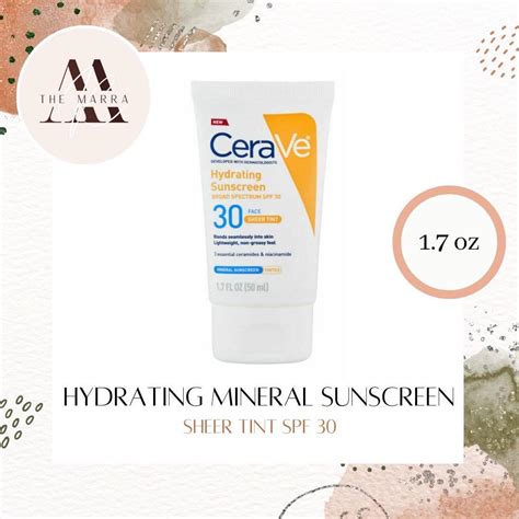 Cerave Hydrating Mineral Sunscreen Sheer Tint Spf 30 Beauty And Personal