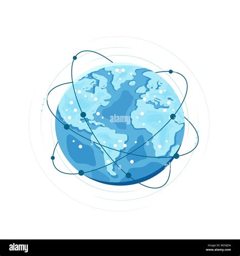 Globales Netzwerk Verbindung Digitale Welt Technologie Vector