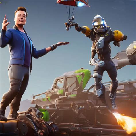 KREA Elon Musk In The Video Game Fortnite Elon Musk As A Fortnite