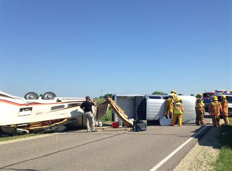 Truck Camper Crash On Highway