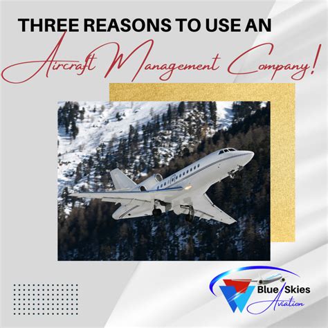 Three Reasons To Use An Aircraft Management Company Blue Skies Aviation