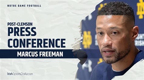 Notre Dame HC Marcus Freeman Post Clemson Ndfootball YouTube