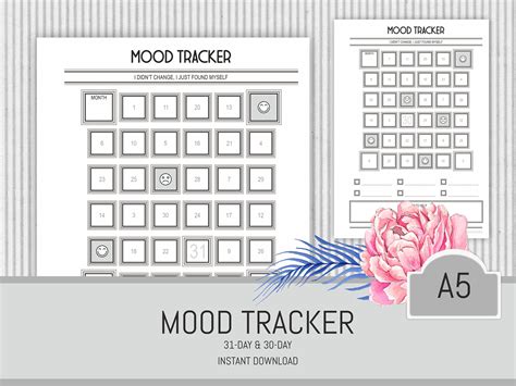 Mental Health Mood Tracker Printable