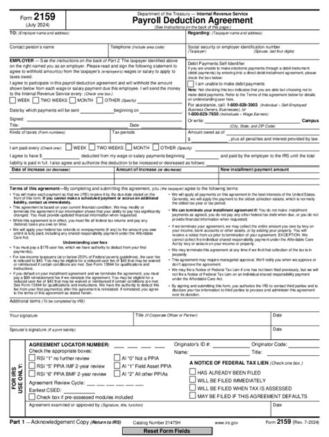 IRS Form 2159 Walkthrough Setting Up A Payroll Deduction Fill Out And