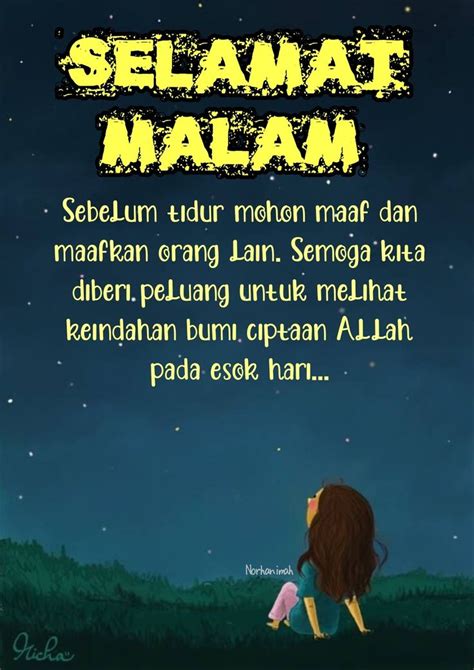 Selamat Malam Inspirational Quotes Good Night Qoutes Prayer Quote Islam