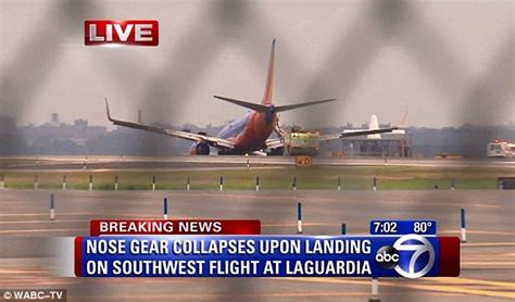 Southwest Flight 345 Boeing 737 Crash Lands At Laguardia After Nose Landing Gear Collapses