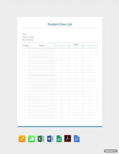 Class List 12 Examples Format How To Manage Pdf