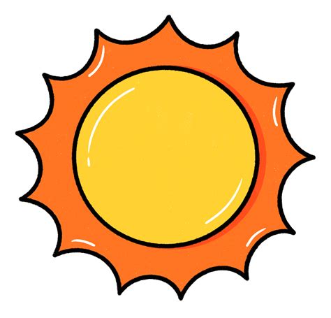 Icono De Sol Brillante De Dibujos Animados Png