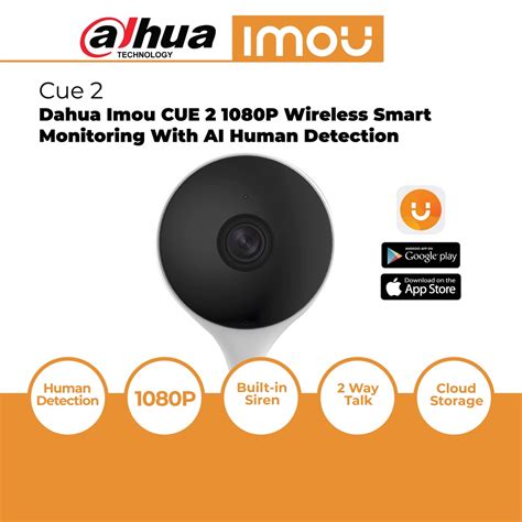 Dahua Imou Cue 2E 2MP Full HD 1080P Wireless IP Camera CCTV AI Human