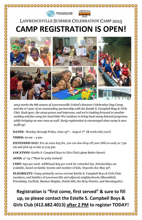 Lawrenceville Summer Celebration Camp Registration Open Lawrenceville